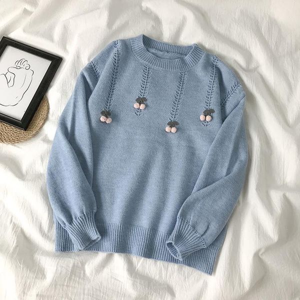 women's sweaters sweet causal long sleeve knitwear pullover 3d cherry hollow-out women sweater 2021 auutmn knitted jumpers cotton polye, White;black
women's sweaters sweet causal long sleeve knitwear pullover 3d cherry hollow-out women sweater 2021 auutmn knitted jumpers cotton polye, White;black