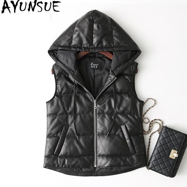 genuine leather jacket vest women 100% sheepskin coat 2021 autumn winter hooded korean down jackets 4xl my women's & faux, Black
genuine leather jacket vest women 100% sheepskin coat 2021 autumn winter hooded korean down jackets 4xl my women's & faux, Black