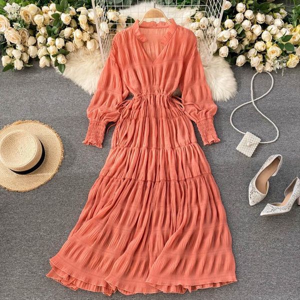boho a line spring autumn women dresses elegant high waist long sleeve midi dress party runway vintage solid chic, Black;gray
boho a line spring autumn women dresses elegant high waist long sleeve midi dress party runway vintage solid chic, Black;gray