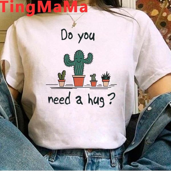 kawaii cactus printed women's t-shirt harajuku summer cartoon don't touch me graphic tees for lady girl funny tshirt female, White
kawaii cactus printed women's t-shirt harajuku summer cartoon don't touch me graphic tees for lady girl funny tshirt female, White