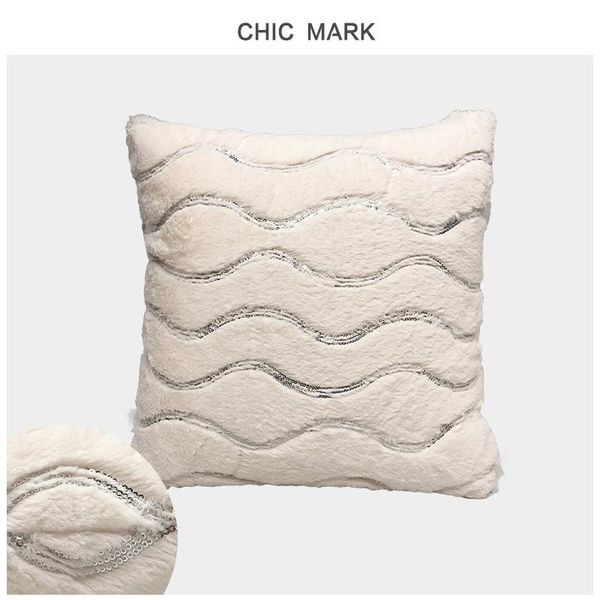 cushion/decorative pillow plush cover wavy sequins cushion for living room sofa 45*45cm grey home decor housse de coussin 1pc
cushion/decorative pillow plush cover wavy sequins cushion for living room sofa 45*45cm grey home decor housse de coussin 1pc