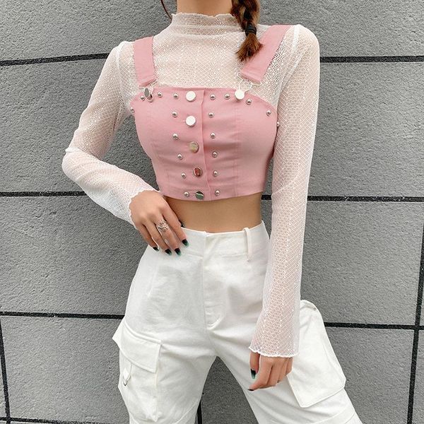 women's t-shirt pink female skinny crop 2021 fashion summer basic for women fishnet shirt, White
women's t-shirt pink female skinny crop 2021 fashion summer basic for women fishnet shirt, White