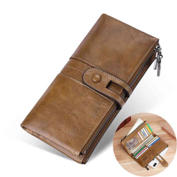 women's leather rfid wallet long zipper buckle men's hand mobile phone change, Red;black
women's leather rfid wallet long zipper buckle men's hand mobile phone change, Red;black