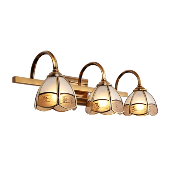 wall lamp high end european luxurious gold glass mirror light 1/2/3 heads vintage country bright front 2075
wall lamp high end european luxurious gold glass mirror light 1/2/3 heads vintage country bright front 2075