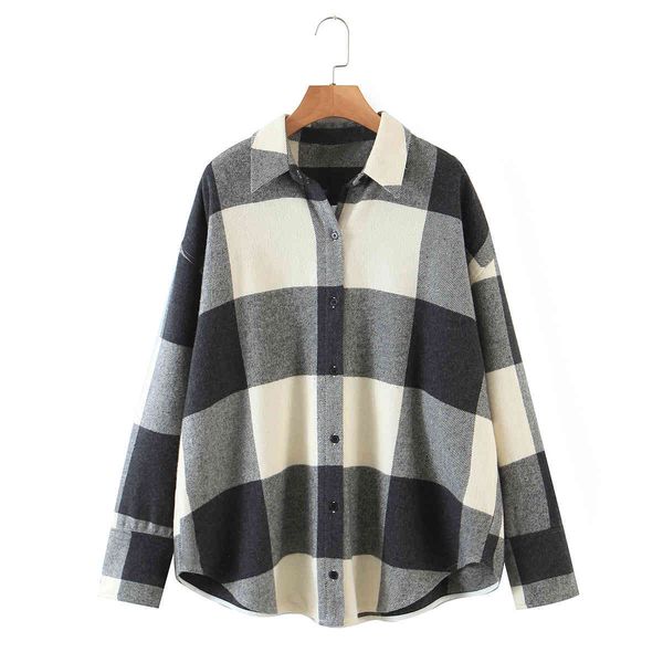 women's & faux leather autumn/winter fashion feminine chess verified long sleeve loose-fitting shirt oversize wool jacket shirts for fe, Black
women's & faux leather autumn/winter fashion feminine chess verified long sleeve loose-fitting shirt oversize wool jacket shirts for fe, Black