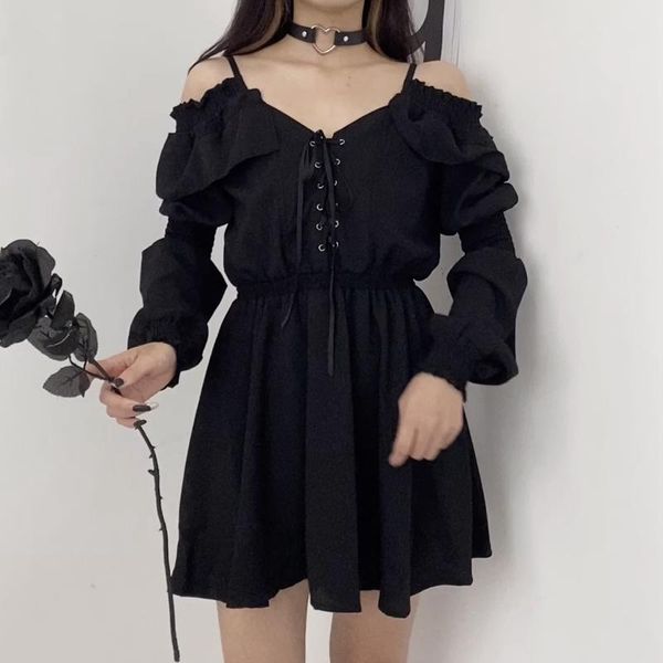 casual dresses women lace dress plus size up black autumn 2021 high waist femme off shoulder long sleeve gothic clothes, Black;gray
casual dresses women lace dress plus size up black autumn 2021 high waist femme off shoulder long sleeve gothic clothes, Black;gray