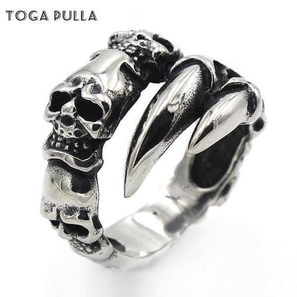cluster rings vintage punk rock beast claw ring men boys domineering 316l stainless steel biker skull mens hip hop jewelry, Golden;silver
cluster rings vintage punk rock beast claw ring men boys domineering 316l stainless steel biker skull mens hip hop jewelry, Golden;silver