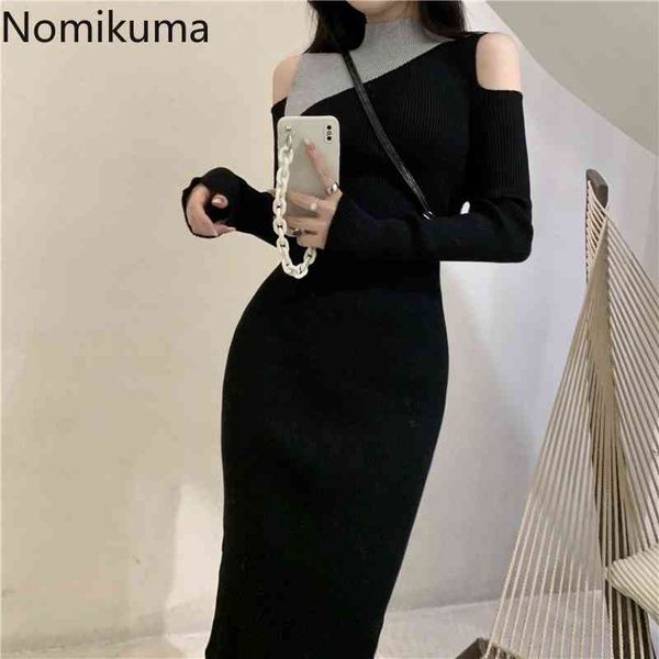 nomikuma knitted dresses spring half turtleneck hit color patch sweater dress korean long sleeve strapless slim vestidos 6d999 210427, Black;gray
nomikuma knitted dresses spring half turtleneck hit color patch sweater dress korean long sleeve strapless slim vestidos 6d999 210427, Black;gray
