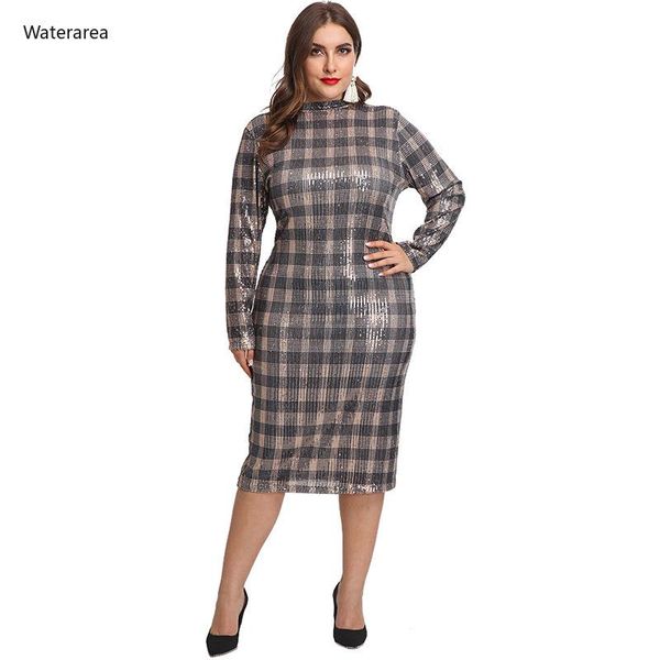 casual dresses 2021 plus size winter turleneck long sleeve sequined plaid printed bodycon knee lengh dress night club 19523, Black;gray
casual dresses 2021 plus size winter turleneck long sleeve sequined plaid printed bodycon knee lengh dress night club 19523, Black;gray