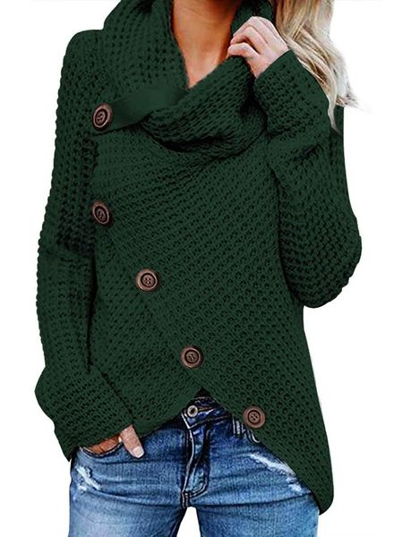 women's sweaters high neck sweater 2021 fall and winter long sleeve five button pullover solid color, White;black
women's sweaters high neck sweater 2021 fall and winter long sleeve five button pullover solid color, White;black