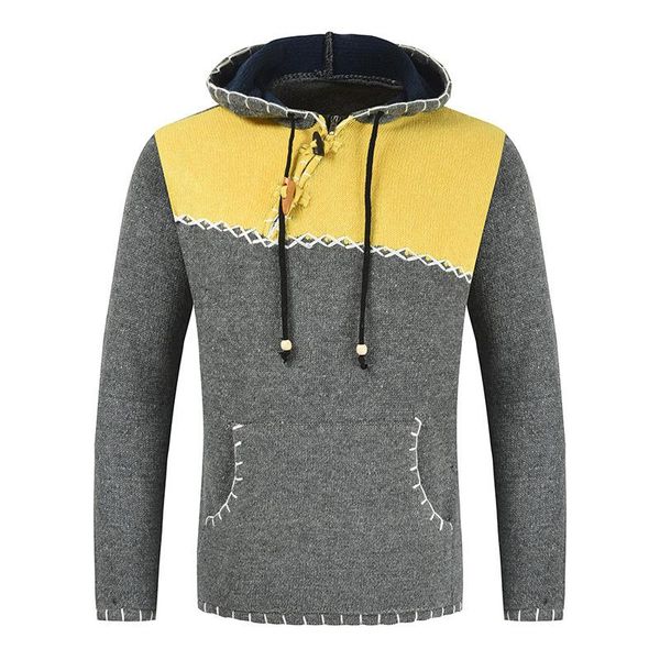 men's sweaters 2021 personalized color matching hooded sweater korean fashion leisure daily knitwear in autumn and winter, White;black
men's sweaters 2021 personalized color matching hooded sweater korean fashion leisure daily knitwear in autumn and winter, White;black