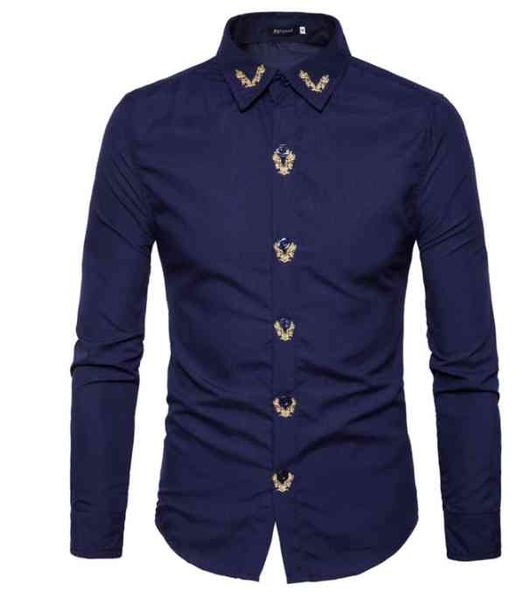 men's dress shirts brand fashion male shirt long-sleeves embroidered casual high quailty mens shirts slim men shirt xxl, White;black
men's dress shirts brand fashion male shirt long-sleeves embroidered casual high quailty mens shirts slim men shirt xxl, White;black