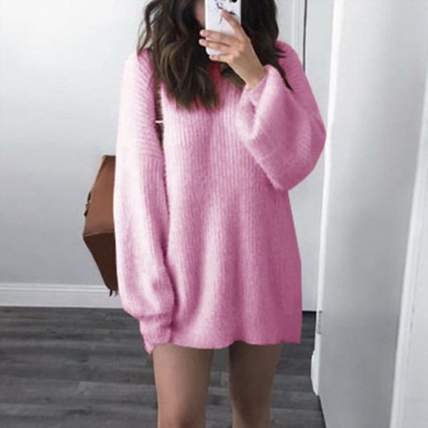 womens winter warm fashion sweaters o neck solid color casual loose large size knitted fabric long sleeved ladies top, White;black
womens winter warm fashion sweaters o neck solid color casual loose large size knitted fabric long sleeved ladies top, White;black