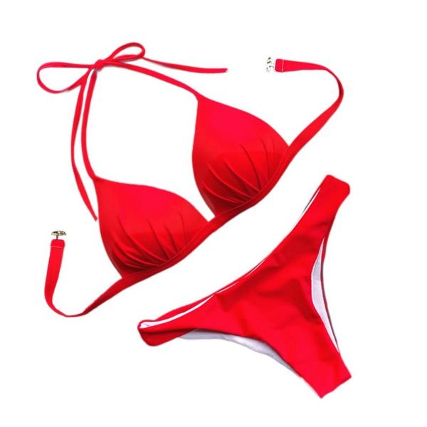 women's swimwear padded push up bikini set solid women bikinis swimsuit two piece filled bra bathing beachwear 2021 mujer, White;black
women's swimwear padded push up bikini set solid women bikinis swimsuit two piece filled bra bathing beachwear 2021 mujer, White;black