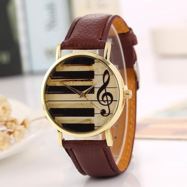 wristwatches women charm piano keyboard notes style round casual fashion leather bracelet quartz watch gifts, Slivery;brown
wristwatches women charm piano keyboard notes style round casual fashion leather bracelet quartz watch gifts, Slivery;brown