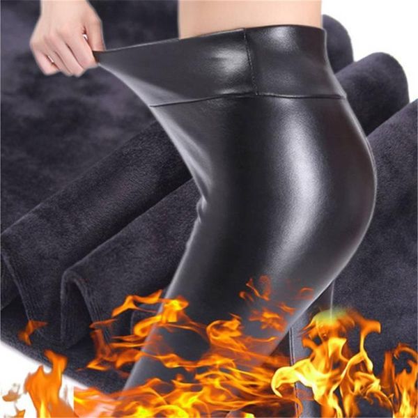 women's pants & capris warm winter legging thickening black leather high waist plus size thick solid faux leggings, Black;white
women's pants & capris warm winter legging thickening black leather high waist plus size thick solid faux leggings, Black;white