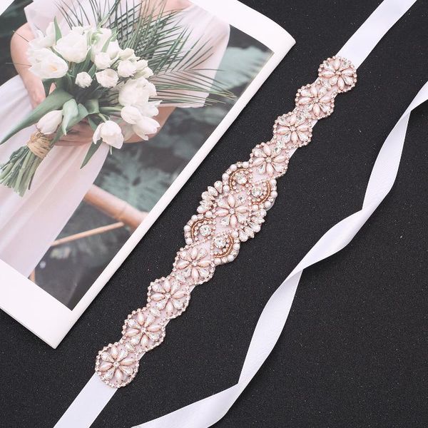 wedding sashes sesthfar beaded applique design belt rhinestone bridal temperament female, White
wedding sashes sesthfar beaded applique design belt rhinestone bridal temperament female, White