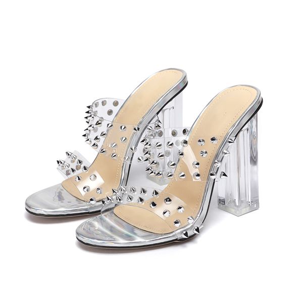 sandals women crystal clear transparent sandals slippers women fashion rivets block high heels slide chunky mules wedding shoes 2m, Black
sandals women crystal clear transparent sandals slippers women fashion rivets block high heels slide chunky mules wedding shoes 2m, Black