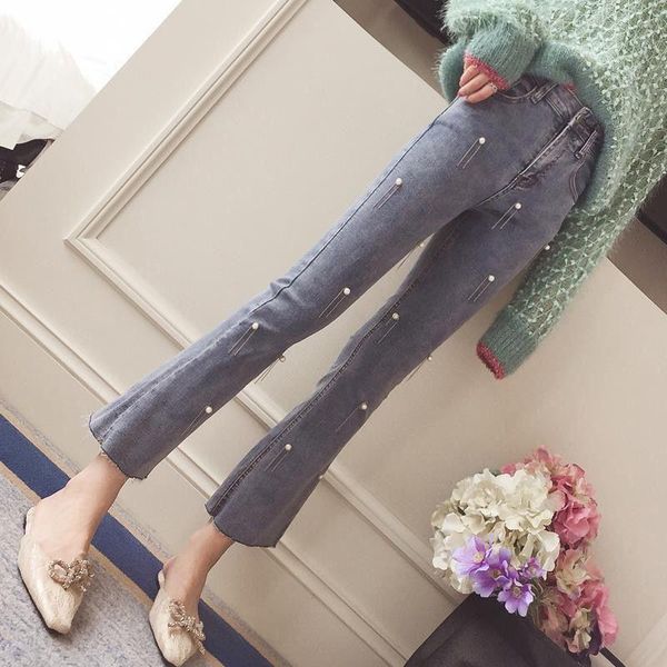women's jeans woman pants pearl tassel denim high waist spring pantalones vaqueros mujer, Blue
women's jeans woman pants pearl tassel denim high waist spring pantalones vaqueros mujer, Blue