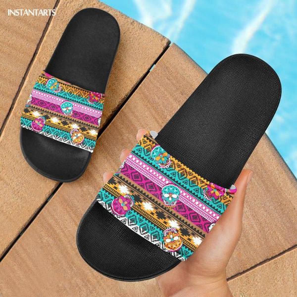 slippers instantarts african tribal art skull patterns women flip flop brand designer casual home bathroom non slip shoes sandal, Black
slippers instantarts african tribal art skull patterns women flip flop brand designer casual home bathroom non slip shoes sandal, Black