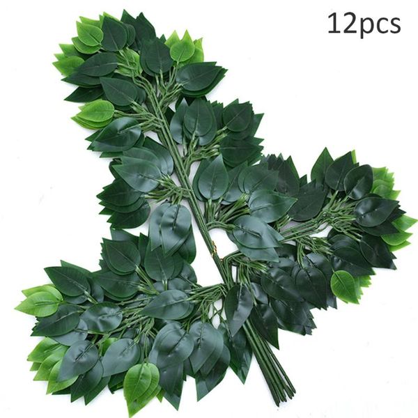 12pcs/lot artificial leaf decor fake leaves outdoor plastic tree branches for home office wedding party diy decorative flowers & wreaths
12pcs/lot artificial leaf decor fake leaves outdoor plastic tree branches for home office wedding party diy decorative flowers & wreaths