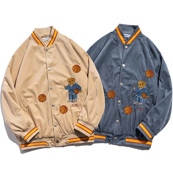 men's hoodies & sweatshirts corduroy men's jacket, bear embroidered baseball suit, soft fabric, hip-hop casual wear, khaki coat, Black
men's hoodies & sweatshirts corduroy men's jacket, bear embroidered baseball suit, soft fabric, hip-hop casual wear, khaki coat, Black