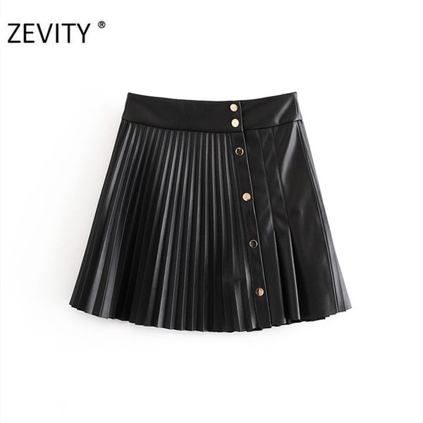 women vintage high waist pu leather pleated mini skirt faldas mujer ladies front buttons casual brand chic skirts qun689 210420, Black
women vintage high waist pu leather pleated mini skirt faldas mujer ladies front buttons casual brand chic skirts qun689 210420, Black
