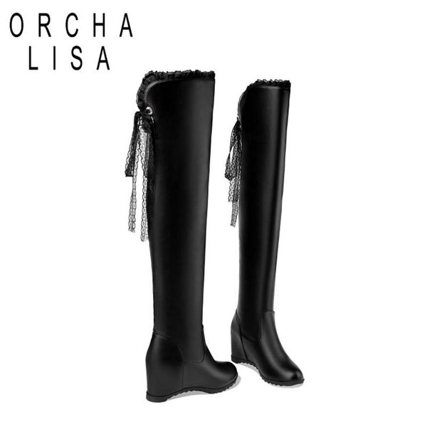 boots orchalisa ladies wedge heel over knee lace hidden water proof big size 44 party causul winter plush black f1289
boots orchalisa ladies wedge heel over knee lace hidden water proof big size 44 party causul winter plush black f1289
