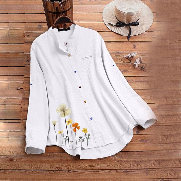 women's t-shirt 5xl blouses spring autumn pleated floral print long sleeve casual ladies stand collar office loose shirt plus size, White
women's t-shirt 5xl blouses spring autumn pleated floral print long sleeve casual ladies stand collar office loose shirt plus size, White