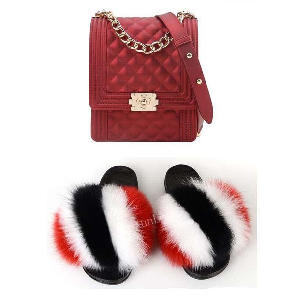 slippers women summer fur slides fluffy color jelly small square bag party plush fashion matte chain, Black
slippers women summer fur slides fluffy color jelly small square bag party plush fashion matte chain, Black