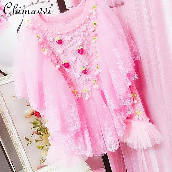 women's sweaters 2021 fall ladies japanese style solid color flower pullover sweater fashion ruffles sweet loose o-neck knitted top, White;black
women's sweaters 2021 fall ladies japanese style solid color flower pullover sweater fashion ruffles sweet loose o-neck knitted top, White;black