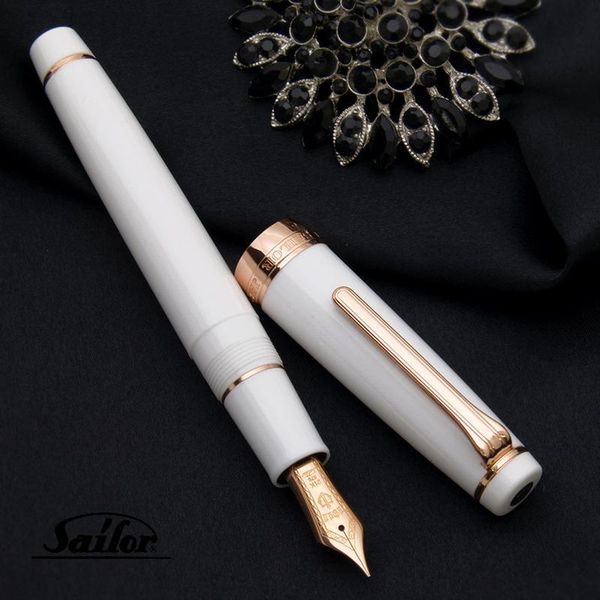fountain pens sailor japan rose gold 21k nib white pen grace elegant 
fountain pens sailor japan rose gold 21k nib white pen grace elegant