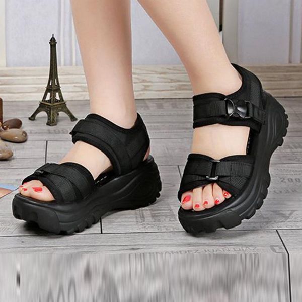 simple girl thick-soled slopes magic paste muffins casual shoes women's roman outdoor sports sandals j10, Black
simple girl thick-soled slopes magic paste muffins casual shoes women's roman outdoor sports sandals j10, Black