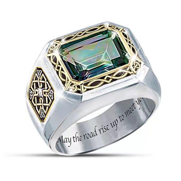 wedding rings 2021 crystal ring men's green stone punk finger zinc alloy silver color letter carved party jewelry anniversary gifts, Slivery;golden
wedding rings 2021 crystal ring men's green stone punk finger zinc alloy silver color letter carved party jewelry anniversary gifts, Slivery;golden