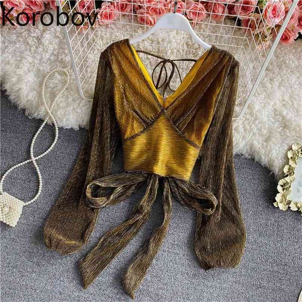 korobov slim waist bow lace up shirts new v neck long sleeve short blouse women bright silk patchwprk elegant blusas 210430, White
korobov slim waist bow lace up shirts new v neck long sleeve short blouse women bright silk patchwprk elegant blusas 210430, White