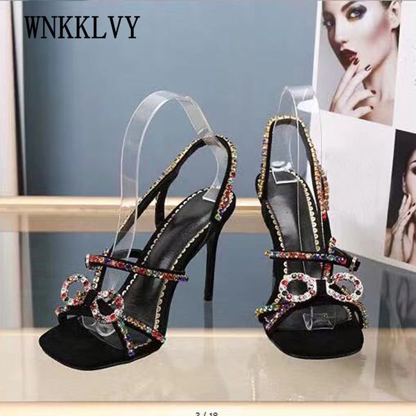 runway sandals thin high heels women genuine leather shiny crystal dress rhinestone sandalias party wedding shoes, Black
runway sandals thin high heels women genuine leather shiny crystal dress rhinestone sandalias party wedding shoes, Black