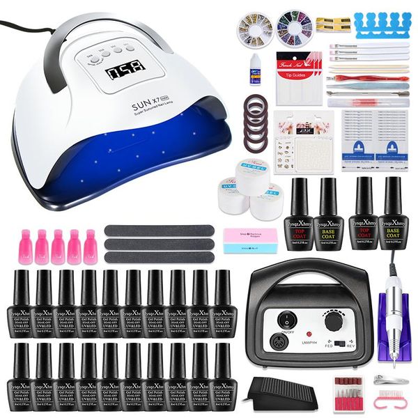 nail art kits gel polish set 114w uv led lamp and multiple colors drill machine kit tools
nail art kits gel polish set 114w uv led lamp and multiple colors drill machine kit tools