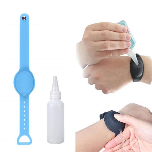 wristband hand sanitizer dispenser outdoor sports silica gel wrist band portable handwash bracelet pumps with bottle support, Black;red
wristband hand sanitizer dispenser outdoor sports silica gel wrist band portable handwash bracelet pumps with bottle support, Black;red