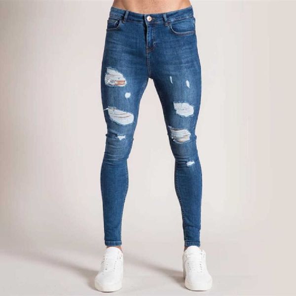 men's jeans 2021 new european and american fashion men slim skinny leg pants fashion hip-hop wash worn micro elastic hole jeans x0621, Blue
men's jeans 2021 new european and american fashion men slim skinny leg pants fashion hip-hop wash worn micro elastic hole jeans x0621, Blue