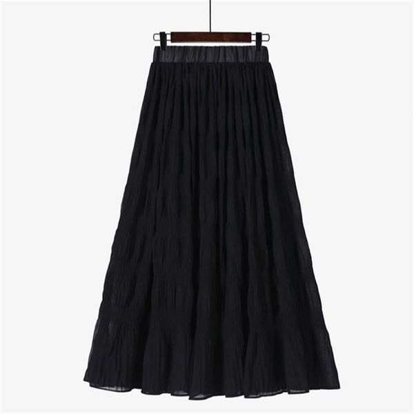 plus size black long skirt women stretch high waist solid chiffon a-line skirt casual pleated midi skirt faldas saias streetwear, Black;gray
plus size black long skirt women stretch high waist solid chiffon a-line skirt casual pleated midi skirt faldas saias streetwear, Black;gray