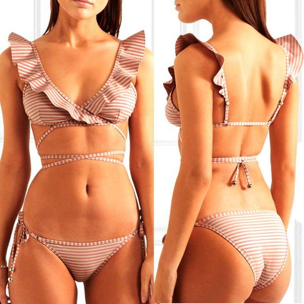 women's swimwear summer striped women bikini 2021 set bandage push-up swimsuit bathing beachwear swimming costume, White;black
women's swimwear summer striped women bikini 2021 set bandage push-up swimsuit bathing beachwear swimming costume, White;black