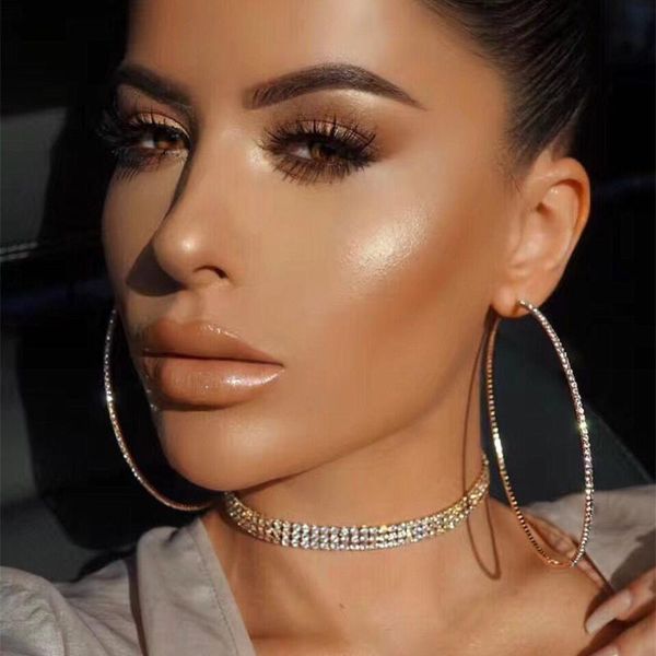 hoop & huggie 2021 women's classic shiny rhinestone big earrings fashion jewelry bohemian collection girl accessories, Golden;silver
hoop & huggie 2021 women's classic shiny rhinestone big earrings fashion jewelry bohemian collection girl accessories, Golden;silver