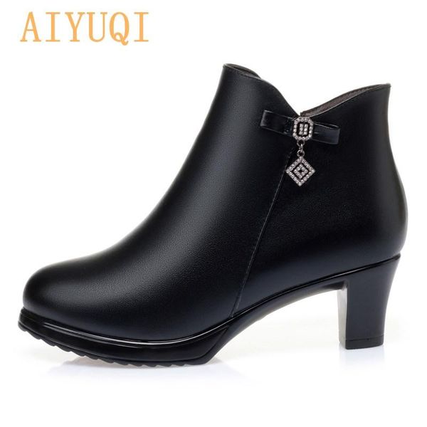 boots aiyuqi women's winter 2021 natural wool round head dress warm ankle, Black
boots aiyuqi women's winter 2021 natural wool round head dress warm ankle, Black