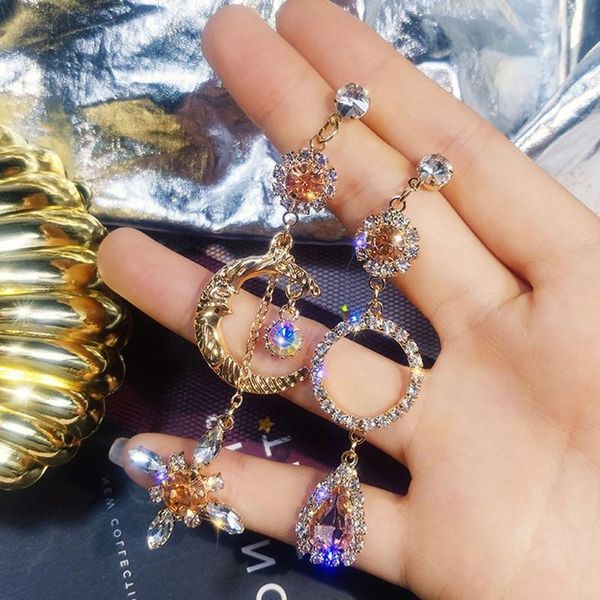 stud s925 silver pin asymmetric moon goddess earrings suitable for round face long thin net red, Golden;silver
stud s925 silver pin asymmetric moon goddess earrings suitable for round face long thin net red, Golden;silver