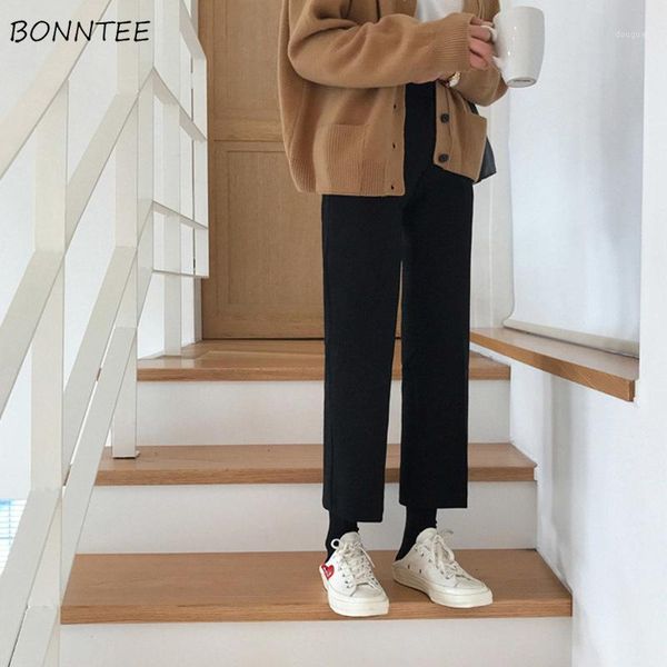 women's pants & capris women ankle-length simple elegant all-match black slim students womens straight trousers korean style fe, Black;white
women's pants & capris women ankle-length simple elegant all-match black slim students womens straight trousers korean style fe, Black;white