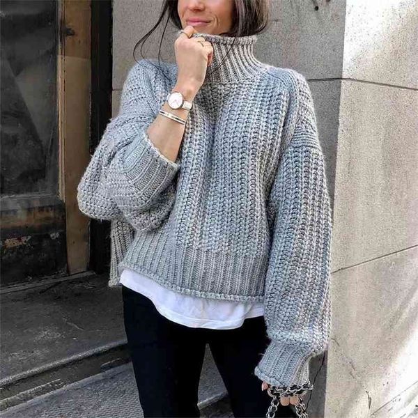autumn and winter women's sweater casual solid color high neck long sleeve loose 210430, White;black
autumn and winter women's sweater casual solid color high neck long sleeve loose 210430, White;black