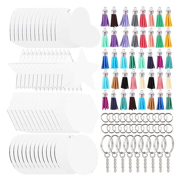 keychains 160pcs acrylic keychain blanks tassels set - key ornament blank with rings for diy vinyl crafting, Silver
keychains 160pcs acrylic keychain blanks tassels set - key ornament blank with rings for diy vinyl crafting, Silver