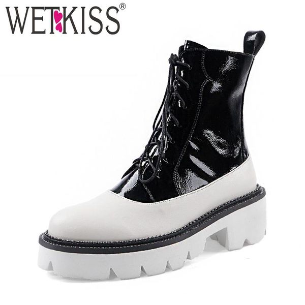 boots wetkiss cow leather ankle women platform motorcycle boot female rivet shoes ladies fashion casual studded 2021, Black
boots wetkiss cow leather ankle women platform motorcycle boot female rivet shoes ladies fashion casual studded 2021, Black