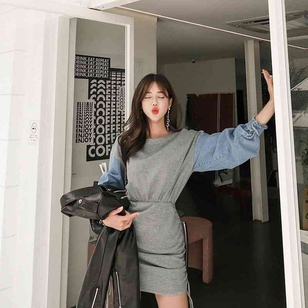 casual dresses spring and autumn korean version of the latest round neck stitching drawstring short section waist long sleeve dress kvqx, Black;gray
casual dresses spring and autumn korean version of the latest round neck stitching drawstring short section waist long sleeve dress kvqx, Black;gray