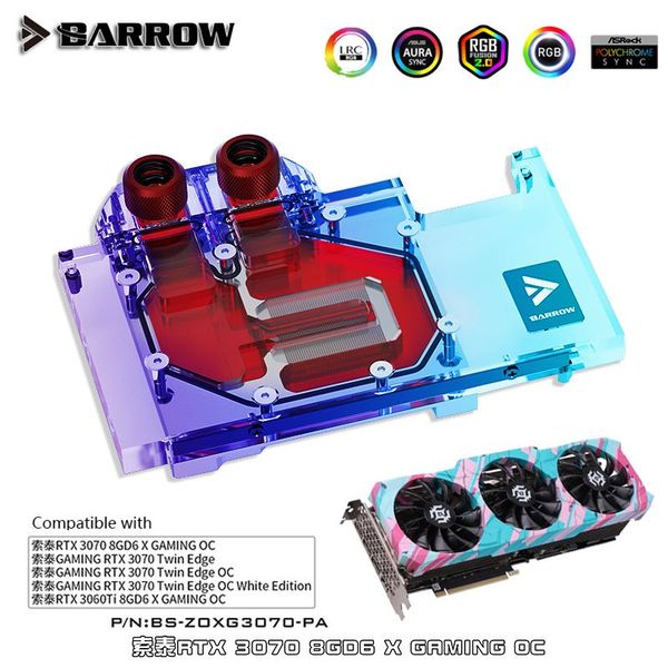 barrow gpu water block for zotac rtx 3070 gaming series / 3060ti, graphics card cooler 5v sync + blackplate, bs-zoxg3070-pa fans & coolings
barrow gpu water block for zotac rtx 3070 gaming series / 3060ti, graphics card cooler 5v sync + blackplate, bs-zoxg3070-pa fans & coolings